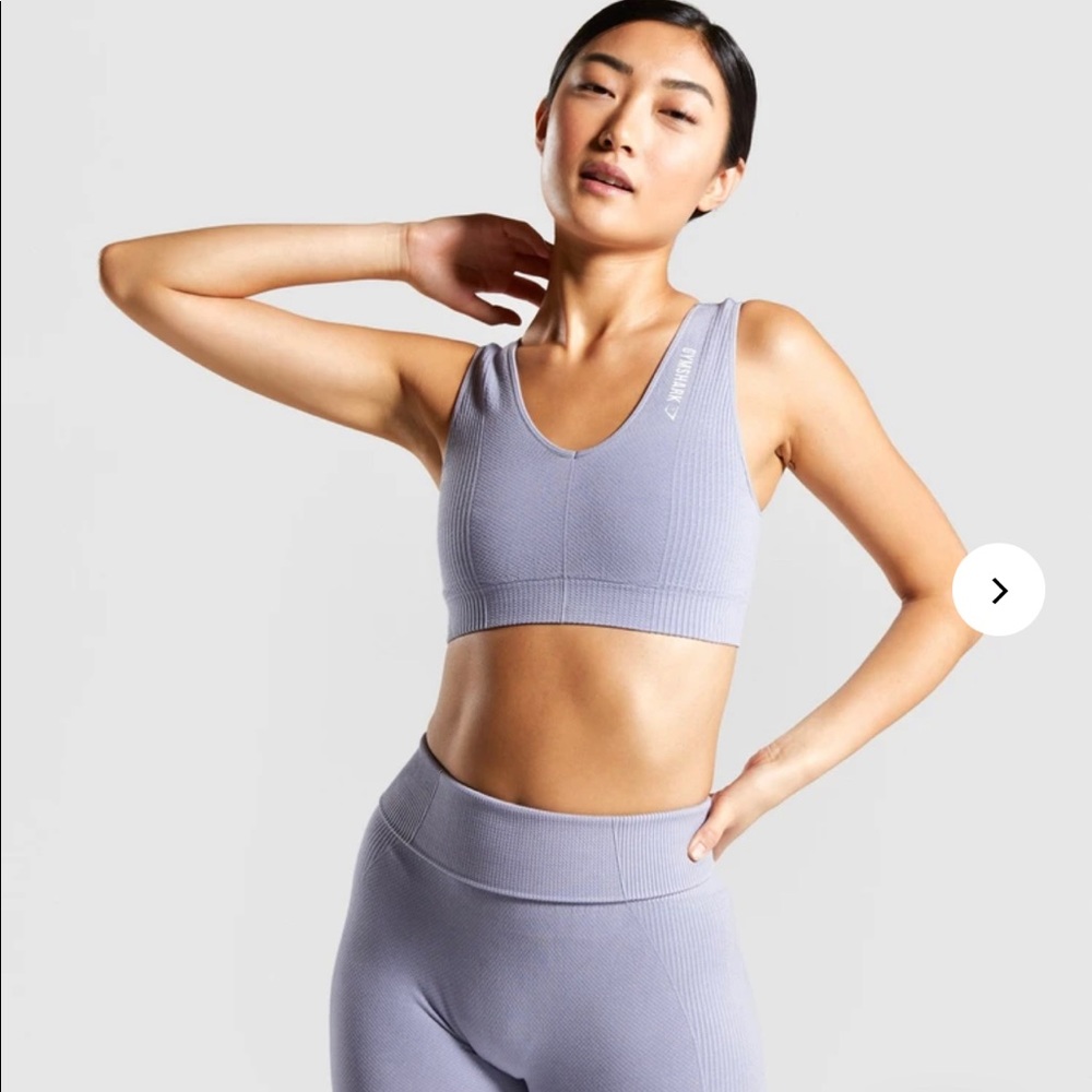 Gymshark Power Down Sports Bra - Steel Blue